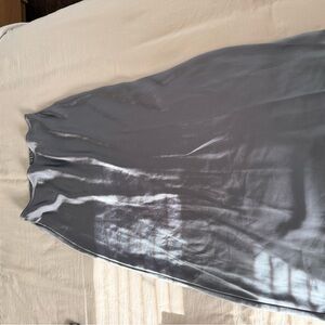 Old Navy Satin Slip Dress in Soft Steel Blue